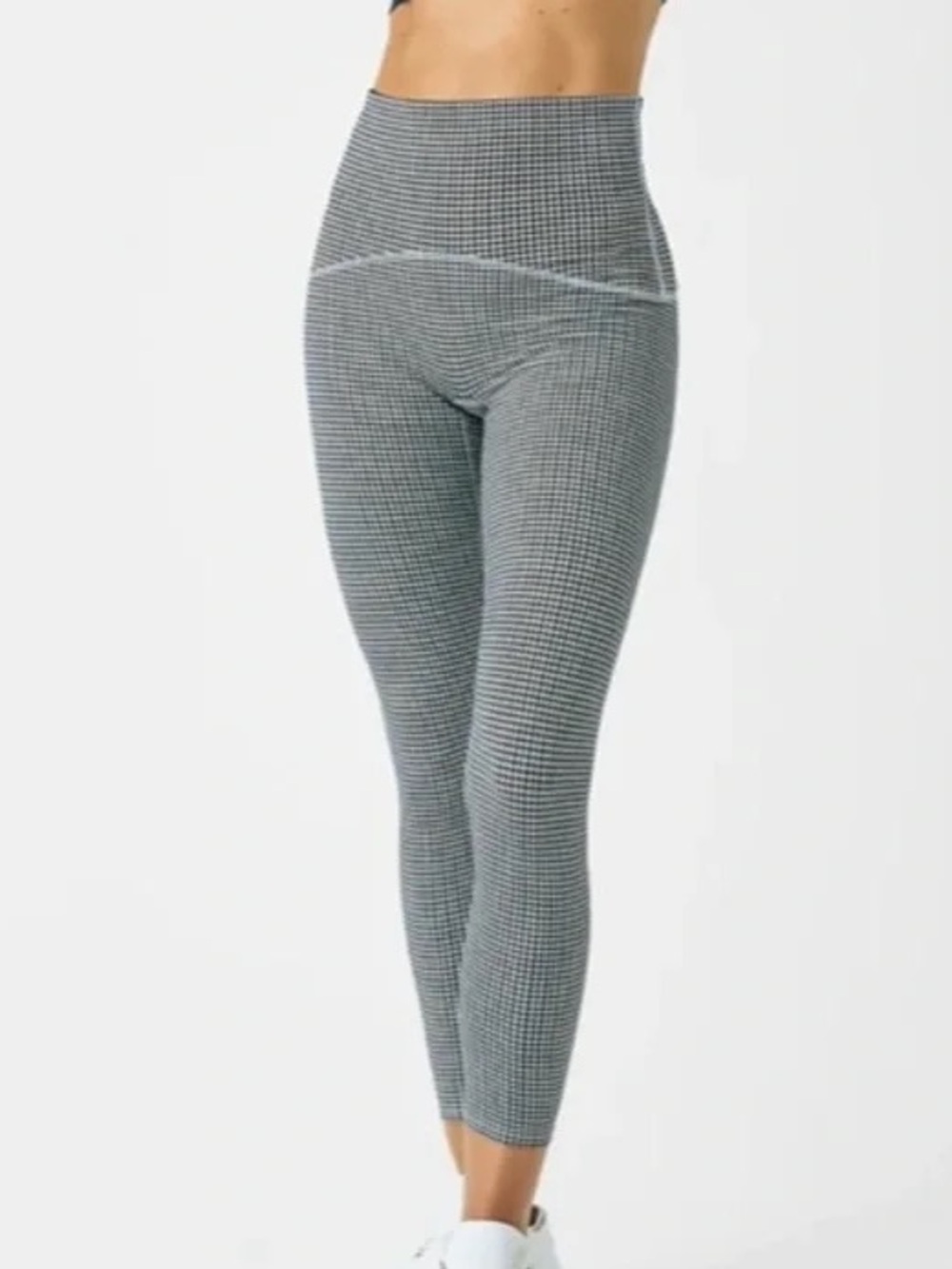 SPANX Booty Boost High-Waisted Navy Houndstooth Leggings size M